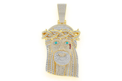Jesus Diamond Pendant 14k